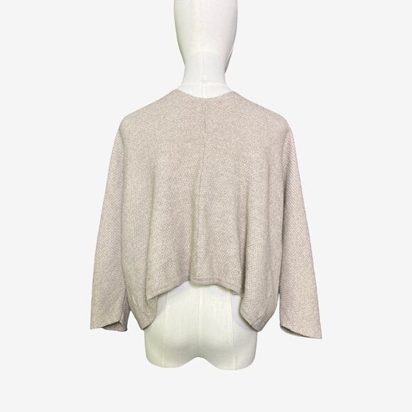 Brandy Melville Oat Beige Open Front Knit Cardigan Made in Italy One Size - Picture 4 of 6